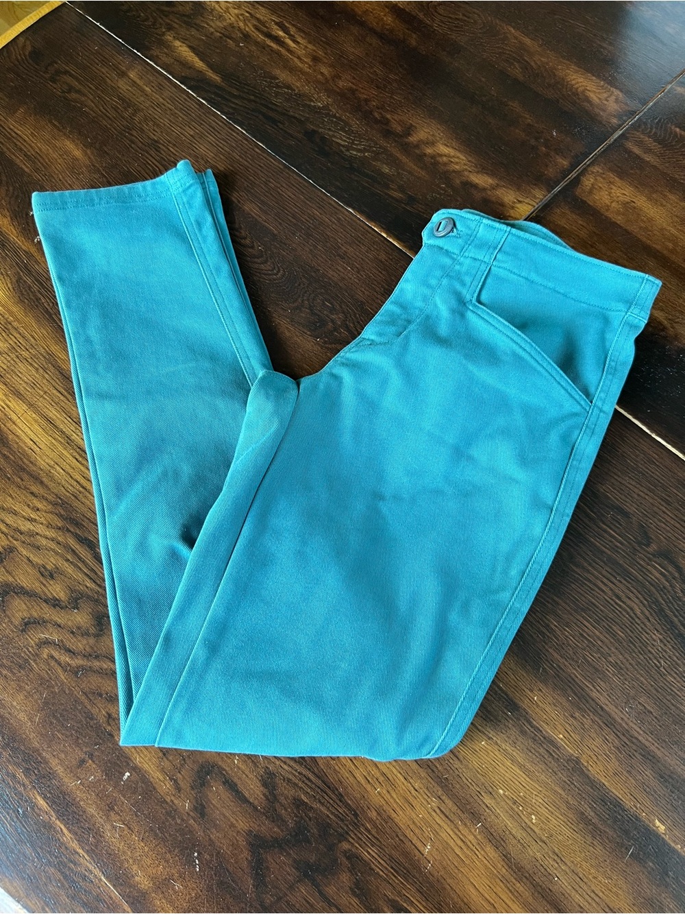 Patagonia Escala Rock Pants Women’s 8 Stretch Canvas Teal Organic Cotton Blend